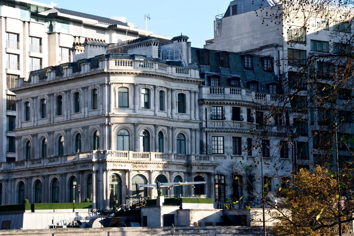 Exterior of Les Ambassadeurs Club, London